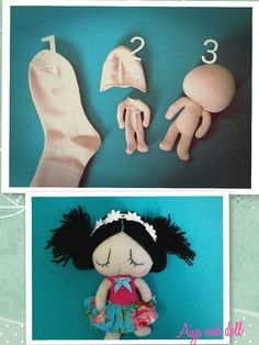 sock doll                                                                                                                                                      More Diy Socks, Doll Tutorial, Sewing Dolls