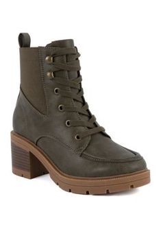 Elevate your style with these edgy yet feminine combat boots from Sugar. Featuring a comfortable 2.75" heel, durable polyurethane material and secure zip closure, these boots are perfect for any occasion. | Sugar Women's Loopy Combat Boots, 8M Shoes Boots Combat, Boot Shoes Women, Combat Boots, Shoe Boots, Women Shoes, Boots, Heels