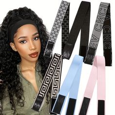 4cm Wide Elastic Band for Wig Band,Adjustable Band for Wig Edge,Hair Wrap Strips Non Slip,Scarf Edges Hair, Elastic Headband, Elastic Headbands, Wigs Hair Extensions, Hair Tools, Elastic Band, Hair Extensions, Hair Wrap, Wigs