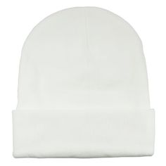 Gelante Adult Unisex Knitted Beanie hat cap with cuffed one size fits all will keep your head warm in the winter time. Color: White.  Gender: female. Beenie Man, Plain Caps, Knitted Beanie Hat, White Beanies, Hat Men, Knitted Beanie, Winter Time, Knit Cuff, Hat Cap