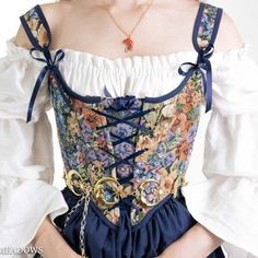 Corsets for Sale Shop - French Meadows Corsets Blue Corset Top Outfit, Merlin Oc, French Meadows, Scotland Outfit, Twst Oc, Witch Oc, Accessories Matching, Ren Faire Outfits, Fair Outfits