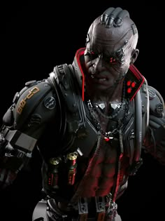 an image of a character from the video game massmuter, with red eyes