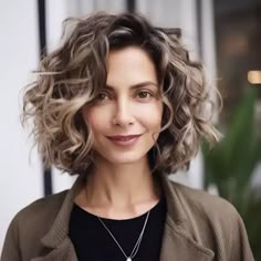 Mid Length Curly Bob Hairstyles, Curly Lob Haircut Naturally, Wavy Lob Hairstyles, Highlights Over 50, Layered Curly Bob, Naturally Wavy Bob, Curly Long Bob, Curly Lob Haircut