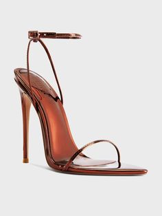 ANDX Sandal - Liquid Bronze – Femme LA Elegant Shoes Heels, Minimalism Fashion, Cutout Heels, Elegant Heels, Sandal Heels, Casual Heels, Boot Sandals, Lace Boots, High Heel Sandals