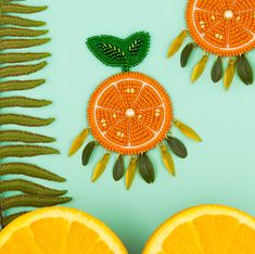 Flaunting Fruit Dangly Earrings - Affix these golden post earrings to your lobes. Orange Earrings, Dangly Earrings, Post Earrings, Orange