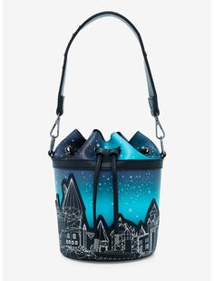 Harry Potter Hogwarts Castle Starry Sky Bucket Bag — BoxLunch Exclusive | BoxLunch The Astronomy Tower, Astronomy Tower, Hogwarts Decor, Harry Potter Castle, Harry Potter Hogwarts Castle, Vinyl Figures Toys, Cute Animal Quotes, Hogwarts Castle, A Starry Night