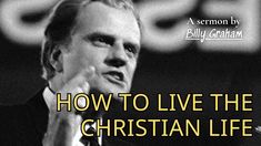 a man in a suit and tie holding his hand up to his face with the words how to live the christian life