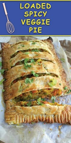 the cover of loaded spicy veggie pie