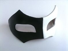 Half and Half Bandit Leather Mask Marvel Shifting, Shifting Board, Mask Ball, Creepy Masks, Oc Aesthetic, Costume Masks, Half Mask, Half Face Mask, White Mask