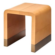 a small table made out of cardboard with a curved top and two sides on each side