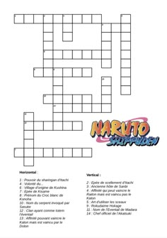 a crossword puzzle with words in spanish