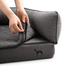 HUNTER as a brand stands for reliability and quality, which are unique accessories that give pleasure to people with animals.Hunters passion for materials, outstanding product knowledge and hand crafted perfection defines the highest quality standard for pet accessories. The LIVINGSTON orthopaedic dog sofa was speciall People With Animals, Hunter Dog, Product Knowledge, Dog Couch, Dog Playpen, Dog Clothes Patterns, Dog Cushions