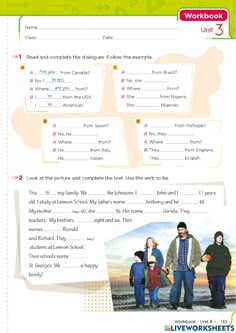 an english worksheet with pictures and words