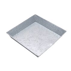 an empty baking pan on a white background