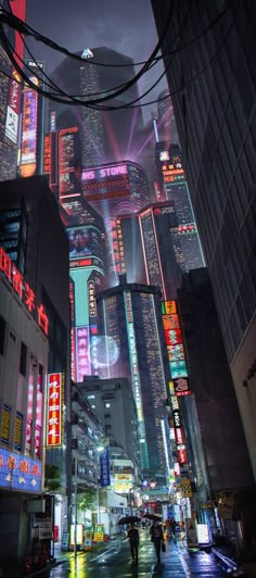 Art Cyberpunk, Neo Tokyo, Cyberpunk Girl, City At Night, Abstract City