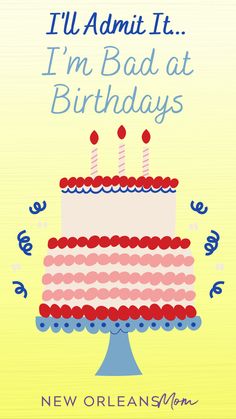 an image of a birthday card with a cake on the front and words in red, white, and blue