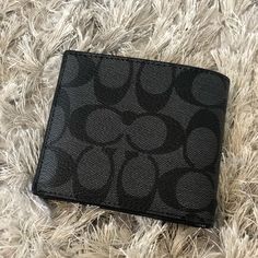 Never Used, Brand New With Tags And Care Instructions. Full Length Bill Compartment And Credit Card Slots. Coach Men, Coach Bags, Card Slots, Black Gray, Slots, Wallets, Care Instructions, Black And Grey, Full Length