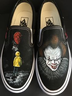 Painted Vans Ideas, Painted Vans Slip On, Beatles Shoes, Sneakers Painting, Vans Ideas, Customized Vans, Guys Shoes