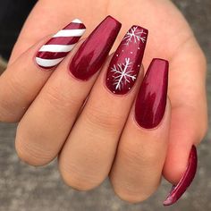 Lovely Nails, Cute Christmas Nails, Nail Design Ideas