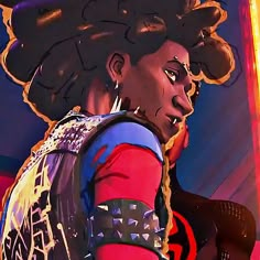 an animated image of a man with dreadlocks