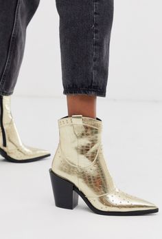 Asos Boots, Silver Boots, Western Boot, Costume Ideas, Western Boots