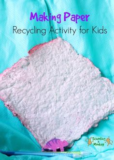 a paper recycling activity for kids to do on the beach or in the ocean