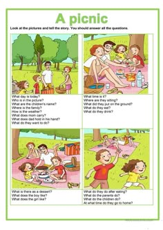 an image of a comic strip about picnics and how to use it for reading