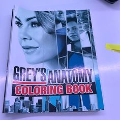 the grey's anatomy coloring book is open