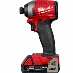 the milwaukee power drill is on display