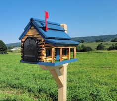 Amish Mailbox - Handmade - Log Cabin Style - Wooden with Metal USPS Approved Mailbox Outdoor - Animal Shape + Cabins Wood Mailbox, Deck Sealer, Log Cabin Style, Wooden Mailbox, Mailbox Posts, Mailbox Design, Metal Mailbox, Painted Post, Porch Colors