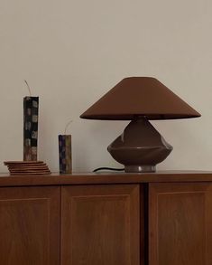 Table Lamps Living Room Vintage, Brown Lamp, Clear Glass Lamps, Mid Century Modern Lamp, Brown Lamps, Ceramic Furniture, Table Lamps Living Room, Coffee Table Desk, Vintage Living Room