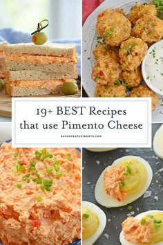 the best recipes that use pimentoo cheese for appetizers and desserts