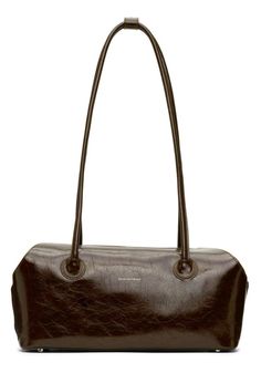 Brown Double Handle Satchel With Snap Closure, Dark Brown Leather Bag, Marge Sherwood, Boat Tote, Interior Logo, Autumn 2024, Chic Bags, Closet Ideas, Brown Bags