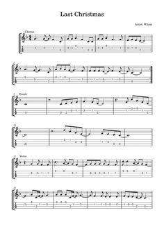 Last Christmas (Wham!) - Easy Ukulele Fingerpicking Tab Easy Ukulele Songs Tab, Christmas Songs Guitar Tab, Easy Tab Guitar Songs, Last Christmas Guitar Tab, Song Tabs Guitar, Last Christmas Guitar Chords, Ukelele Fingerstyle Songs, Guitar Sheet Music Tab, Notes For Guitar