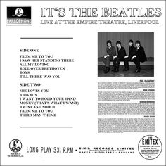 an advertisement for the beatles's album, it's the beatles live at the imperial