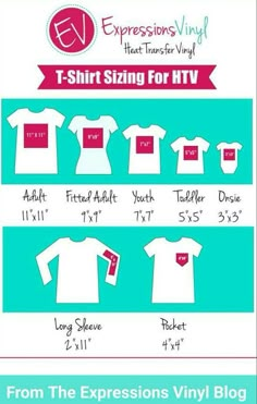 t - shirt sizing for htv on the app store