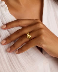 Make a statement with the Infinity Knot Ring. This stunning gold plated knot ring brings eye-catching shine to your daily ring stack. Its unique design is easy to love and perfect for adding a touch of elegance to any outfit. Infinity Knot Ring in 18k Gold, Women's Size 5 by gorjana Infinity Knot Ring, Earrings Stacking, Kendra Scott Bracelet, Pearl Birthstone, Designer Diaper Bag, Infinity Knot, Kendra Scott Necklace, Kendra Scott Earrings, Ring Stack