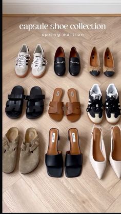 Black And Tan Shoes Outfit, Capsule Shoe Collection, Capsule Shoes 2024, Fall Shoe Capsule, Shoe Fashion 2024, Capsule Wardrobe Shoes 2024, Shoes For Capsule Wardrobe, Shoe Trend 2024