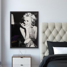 Decorate your home or office with original Bling decor. The artwork "Glam Marilyn Monroe" is a unique 3D art with glass rhinestones, which are applied by hand.This Marilyn Monroe Photography Print could be a glamorous decor to your bedroom, living-room, vanity, dining room, study, or nursery, depending on your interior.It looks stunning and very stylish. Bedazzled photography can be a luxury decor not only for the wall but also a table, shelf, or fireplace. It is an excellent fashion gift for fr Dark Glam Bedroom Wall Art, Marilyn Monroe Pictures On Wall, Marilyn Monroe Bedding, Boujee Wall Art, Marilyn Monroe Bedroom Ideas, Marilyn Monroe Bedroom, Marilyn Monroe Room, Unique 3d Art, Small Powder Bathroom Ideas