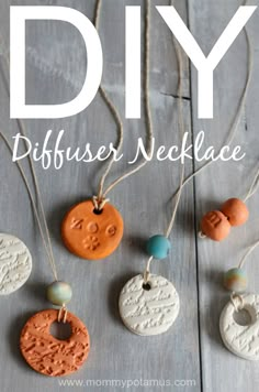 diy diffuse necklaces made with clay and beads are perfect for the little ones in your life