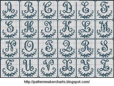 a cross stitch pattern with numbers and letters