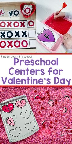 preschool centers for valentine's day play to learn preschool letters and numbers