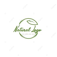 the logo for natural products is made with leaves