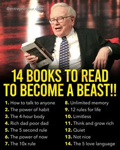 an old man is reading a book with instructions on how to become a beast in front of him