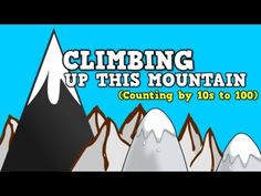 an advertisement for climbing up this mountain with mountains in the background