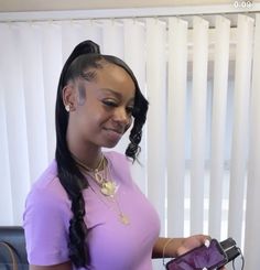 High School Hairstyles, Black Hairstyle, Sleek Ponytail Hairstyles, Weave Ponytail, Hairstyle Inspo, All Hairstyles, Sassy Hair