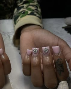 Extra Short Acrylic Nails, Edgy Nails, Short Square Nails, Hello Kitty Nails, Really Cute Nails