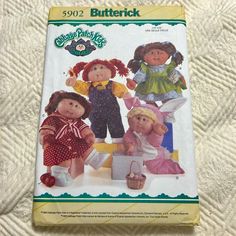 the children's sewing pattern for dolls is shown