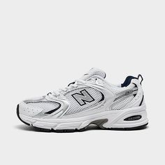 Women's New Balance 530 Casual Shoes | Finish Line New Balance 530 White Silver, New Balance 530 White, Shoes For School, Zapatillas New Balance, Back To School Shoes, Dr Shoes, Shoe Wishlist