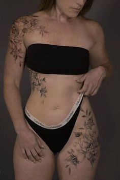 Strength Tattoo Designs, Woman Tattoo Ideas, Inner Thigh Tattoos, Men Feminine, Upper Thigh Tattoos, Honey Bee Tattoo, Optical Illusion Tattoo, Throat Tattoo